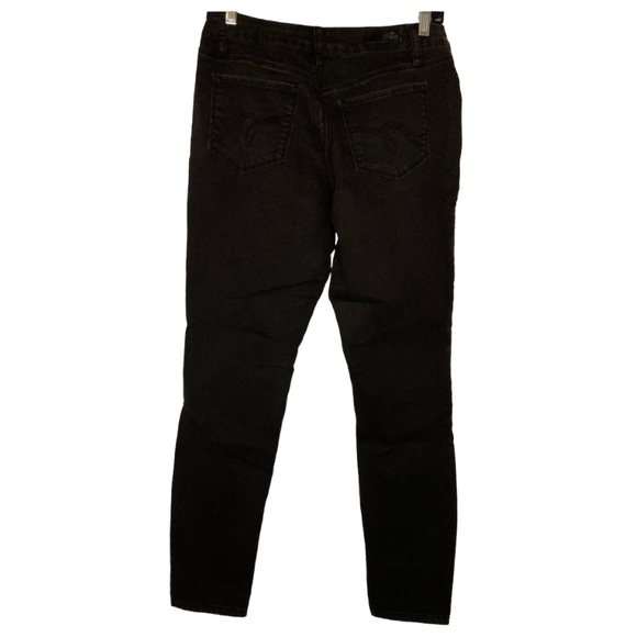 Royalty for Me Black Denim Skinny Leg Stretch Jeans, Size 6 - Picture 2 of 5